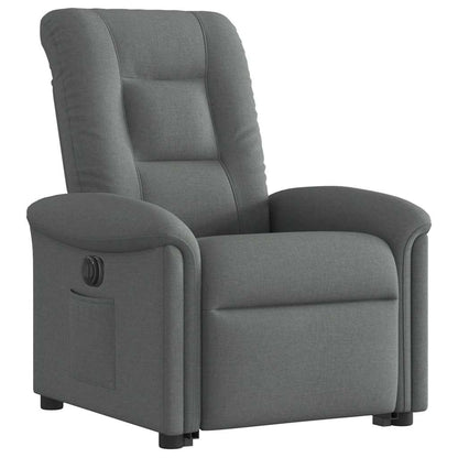 Fauteuil inclinable électrique avec fonction releveur vidaXL, tissu gris foncé
