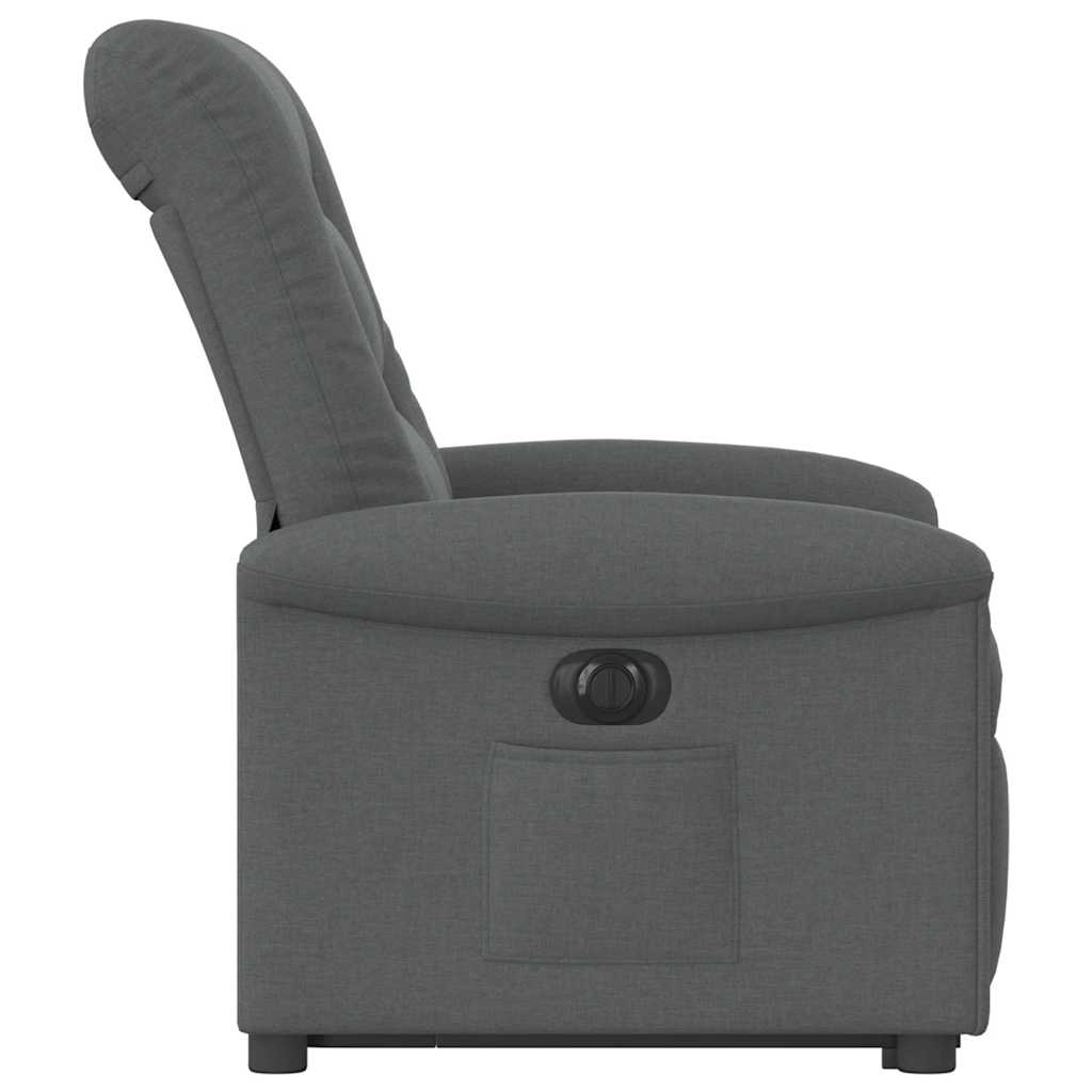 Fauteuil inclinable électrique avec fonction releveur vidaXL, tissu gris foncé