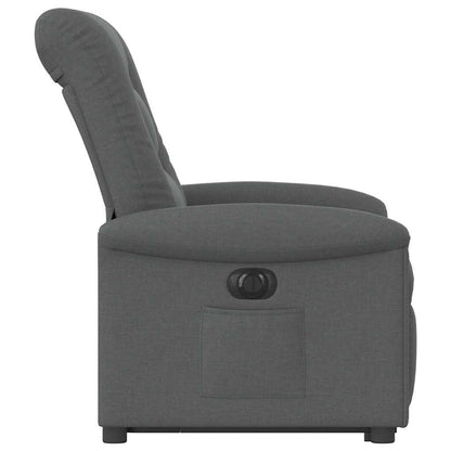 Fauteuil inclinable électrique avec fonction releveur vidaXL, tissu gris foncé
