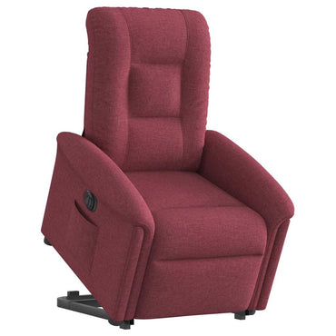 vidaXL Relaxsessel mit Aufstehhilfe Elektrisch Weinrot Stoff