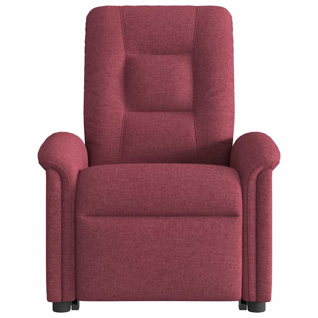 vidaXL Fauteuil relax électrique inclinable et releveur en tissu bordeaux