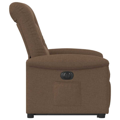 vidaXL Relaxsessel mit Aufstehhilfe Elektrisch Braun Stoff