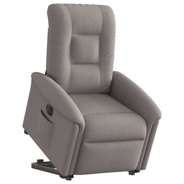 vidaXL Fauteuil releveur électrique taupe en tissu