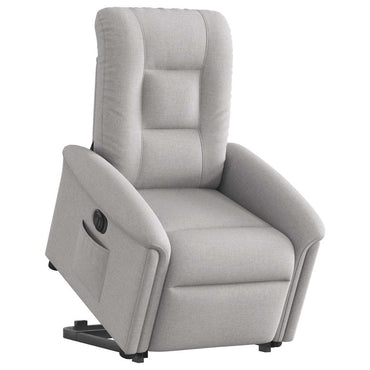 vidaXL Fauteuil relax électrique releveur gris nuage en tissu