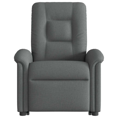 vidaXL Elektrischer Massagesessel mit Aufstehhilfe Dunkelgrau Stoff