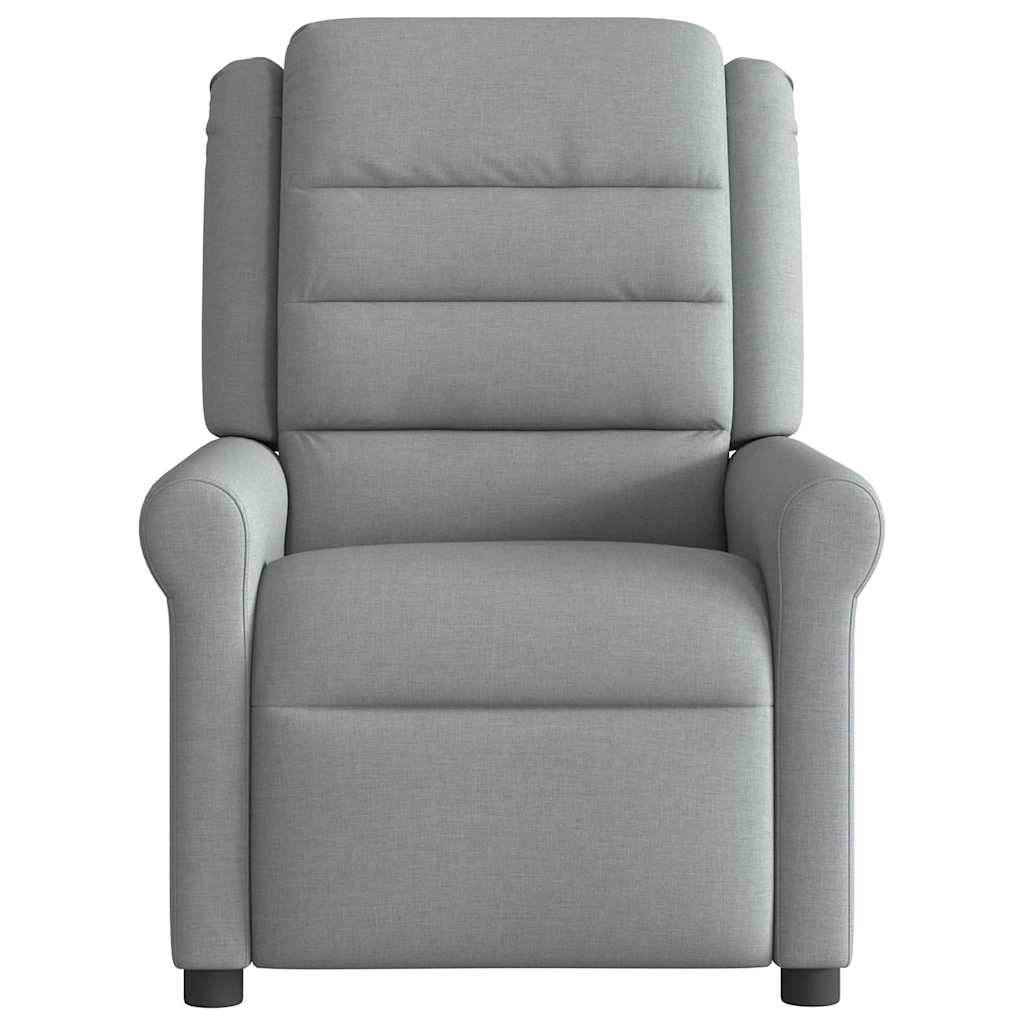 vidaXL Fauteuil relax électrique Gris clair Tissu