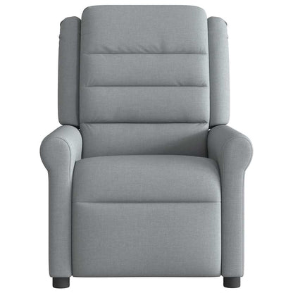 vidaXL Fauteuil relax électrique Gris clair Tissu