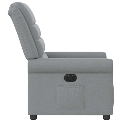 vidaXL Fauteuil relax électrique Gris clair Tissu