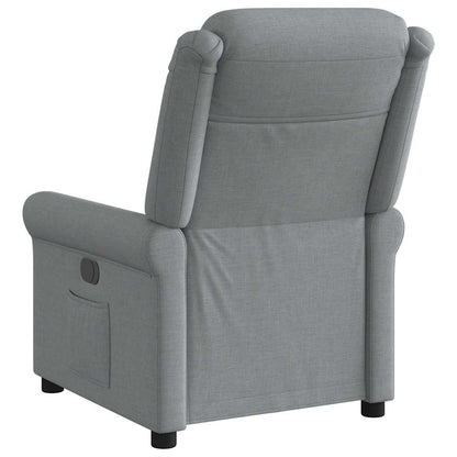 vidaXL Fauteuil relax électrique Gris clair Tissu