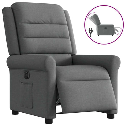 vidaXL Relaxsessel Elektrisch Dunkelgrau Stoff