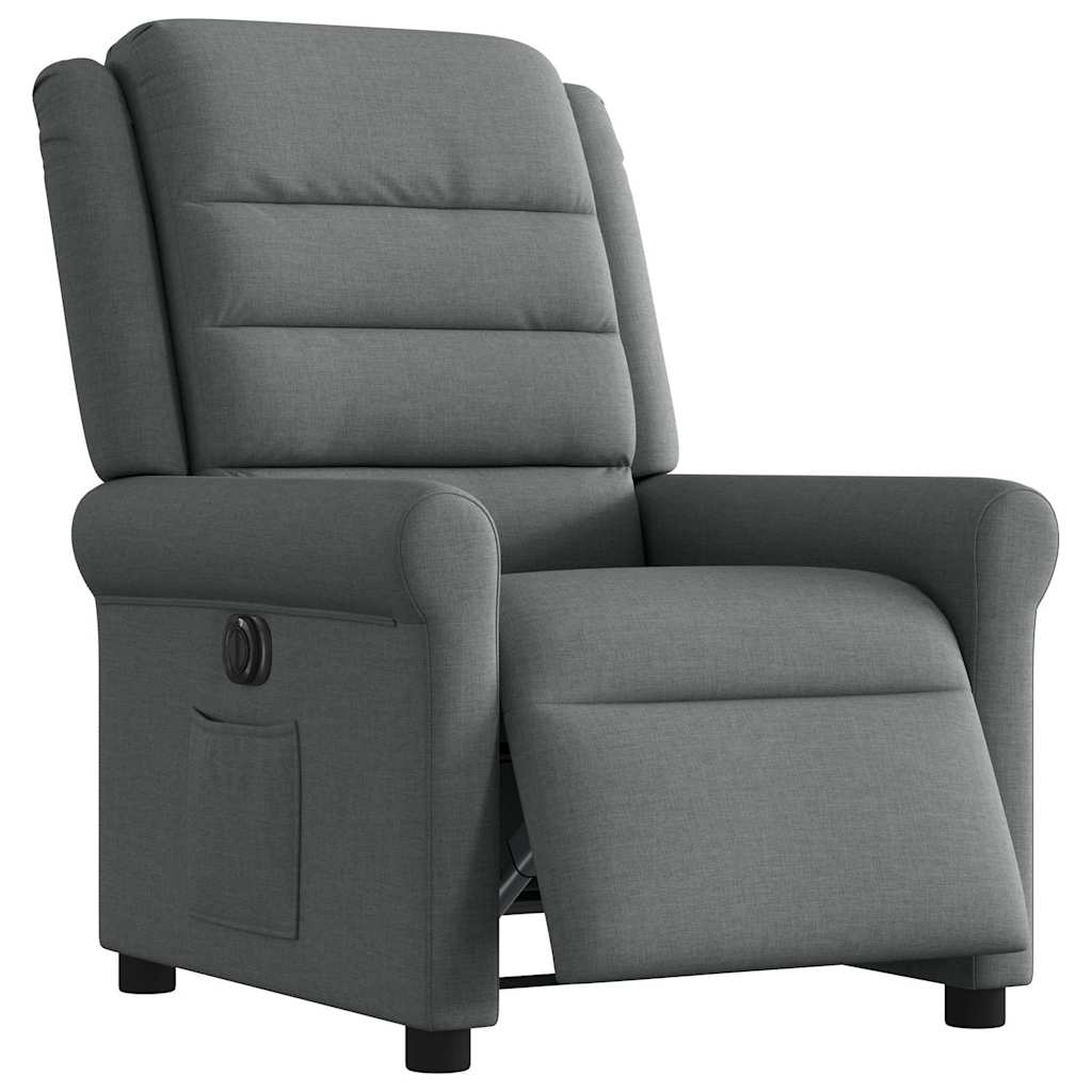 vidaXL Relaxsessel Elektrisch Dunkelgrau Stoff