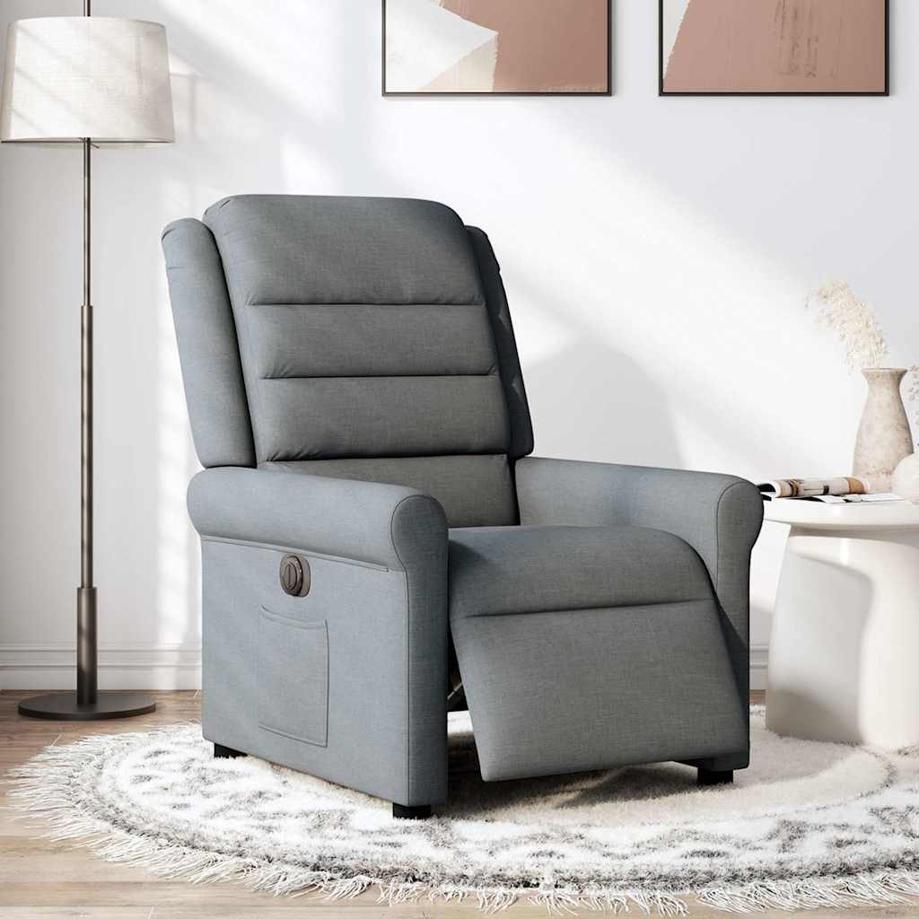 vidaXL Relaxsessel Elektrisch Dunkelgrau Stoff