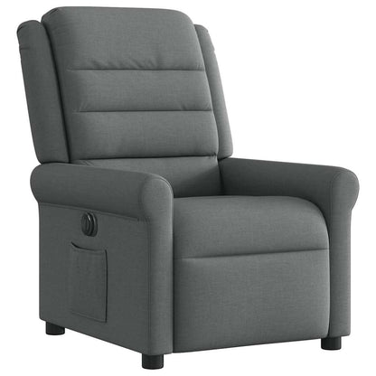 vidaXL Relaxsessel Elektrisch Dunkelgrau Stoff