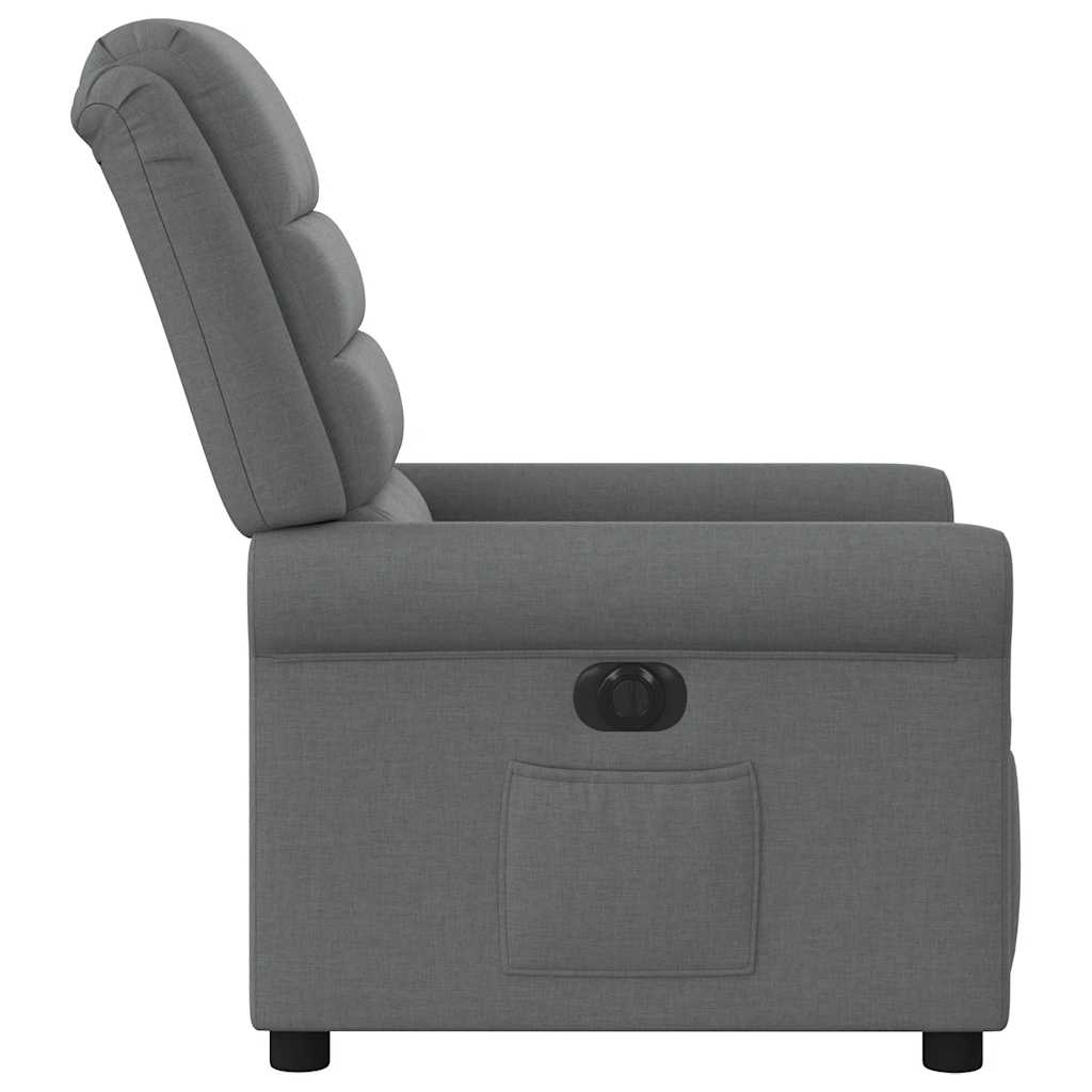 vidaXL Relaxsessel Elektrisch Dunkelgrau Stoff
