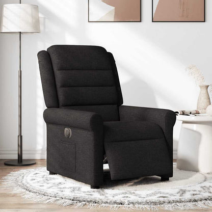 vidaXL Fauteuil relax électrique noir en tissu