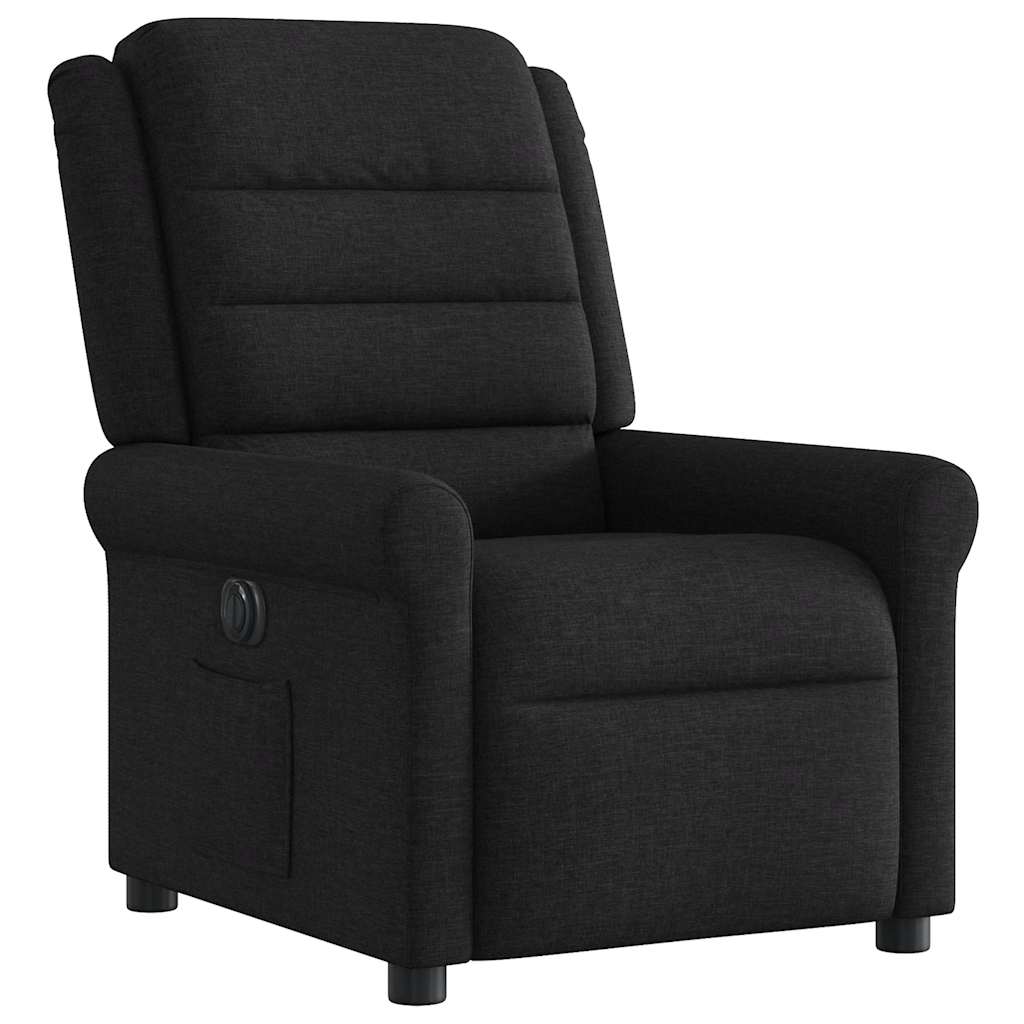 vidaXL Fauteuil relax électrique noir en tissu