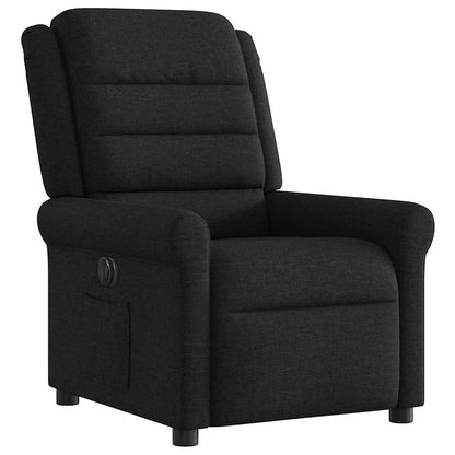 vidaXL Fauteuil relax électrique noir en tissu