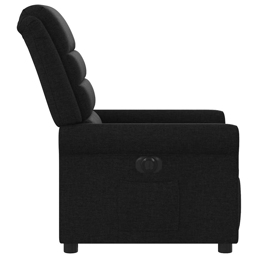 vidaXL Fauteuil relax électrique noir en tissu