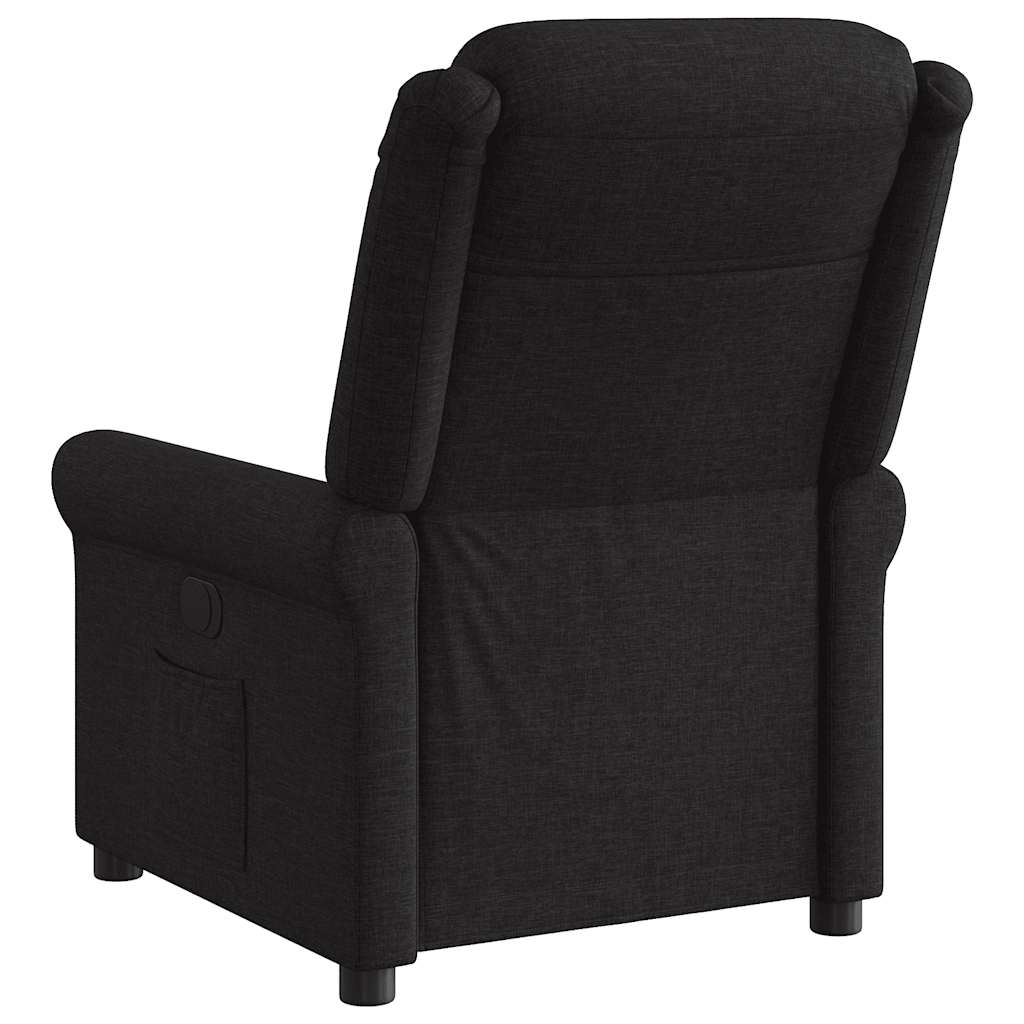 vidaXL Fauteuil relax électrique noir en tissu