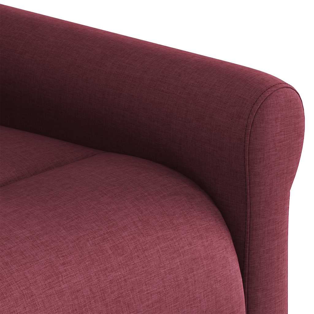 vidaXL Fauteuil relax électrique tissu rouge bordeaux