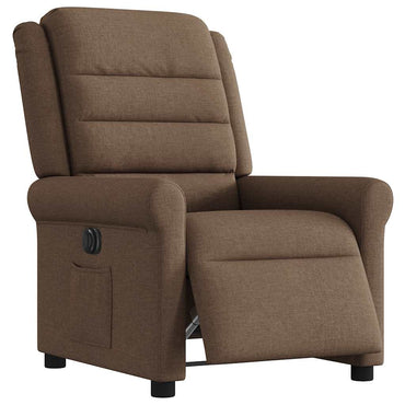 vidaXL Fauteuil de Relaxation Électrique Marron Tissu