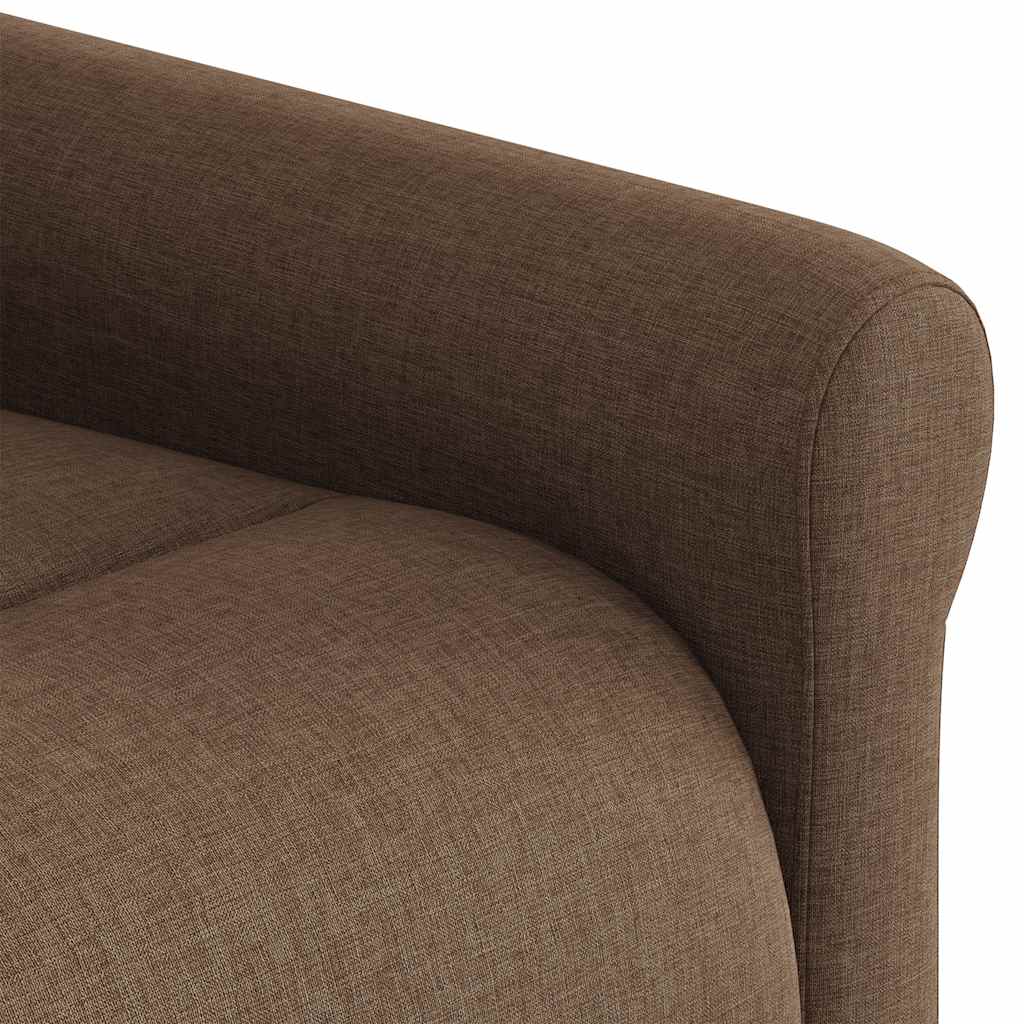 vidaXL Fauteuil de Relaxation Électrique Marron Tissu