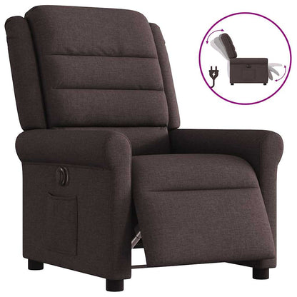 vidaXL Relaxsessel Elektrisch Dunkelbraun Stoff