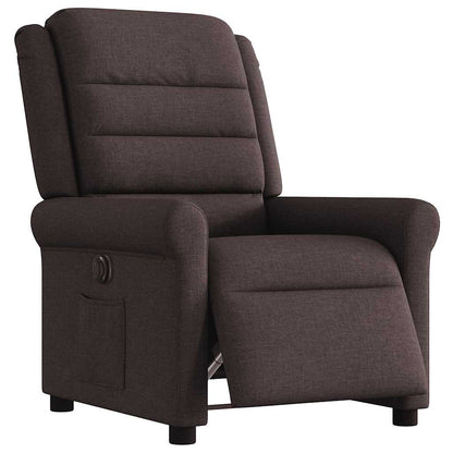 vidaXL Relaxsessel Elektrisch Dunkelbraun Stoff