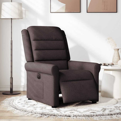 vidaXL Relaxsessel Elektrisch Dunkelbraun Stoff