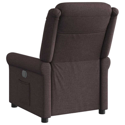 vidaXL Relaxsessel Elektrisch Dunkelbraun Stoff