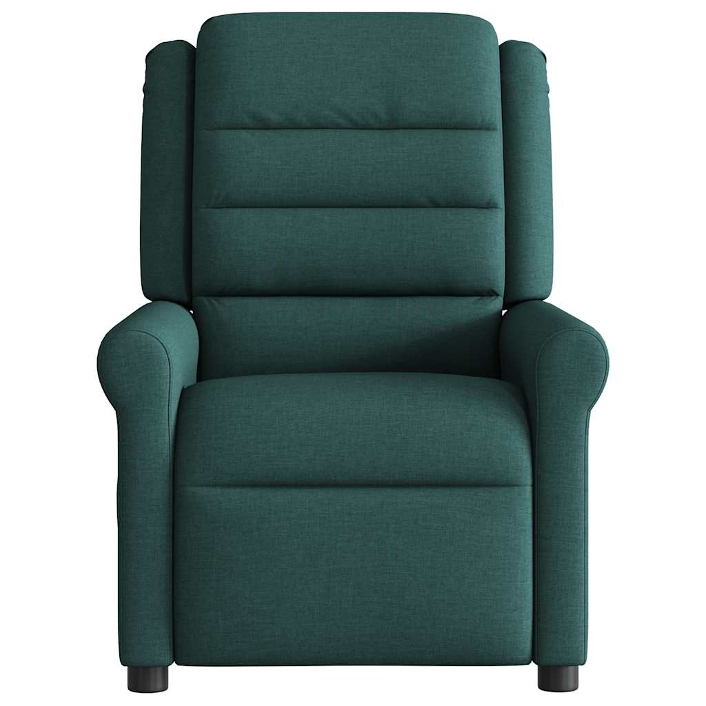 vidaXL Fauteuil relax électrique Vert foncé Tissu