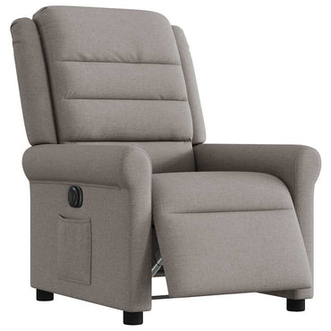 vidaXL Fauteuil relax électrique tissu taupe