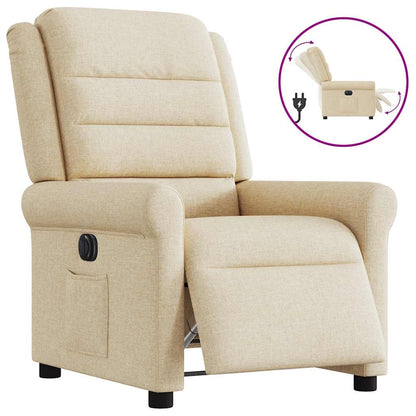 vidaXL Fauteuil de relaxation électrique crème tissu
