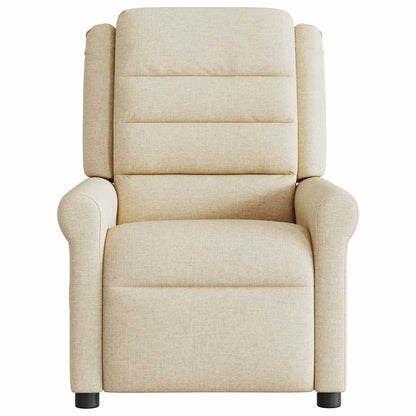 vidaXL Fauteuil de relaxation électrique crème tissu