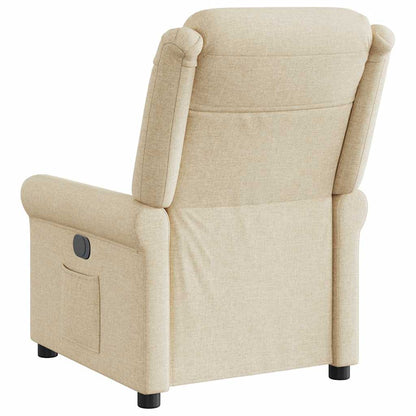 vidaXL Fauteuil de relaxation électrique crème tissu