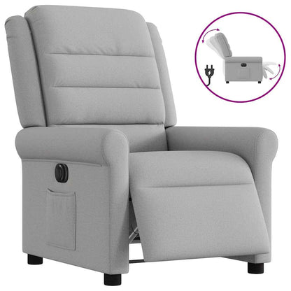 vidaXL Fauteuil relax électrique gris nuage en tissu