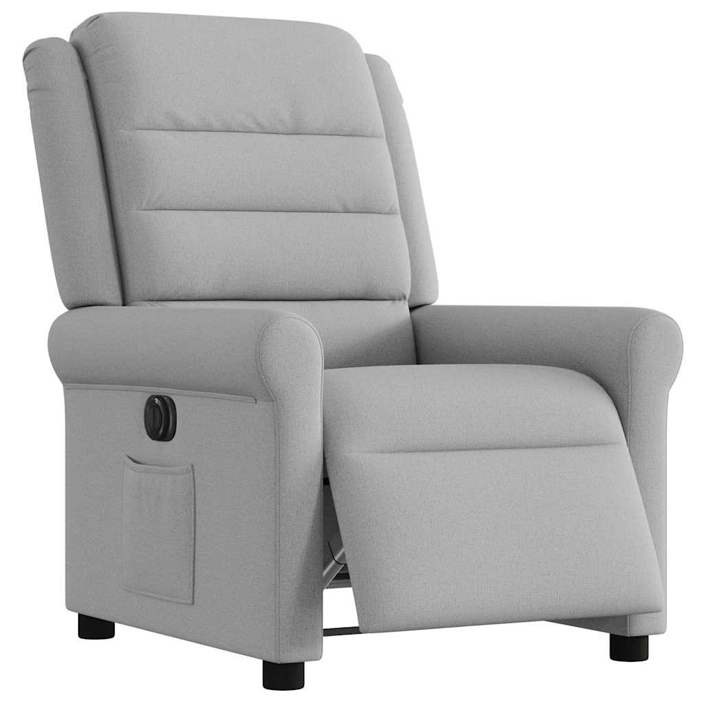 vidaXL Fauteuil relax électrique gris nuage en tissu