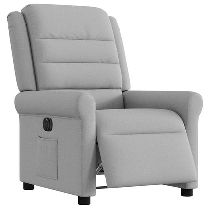 vidaXL Fauteuil relax électrique gris nuage en tissu