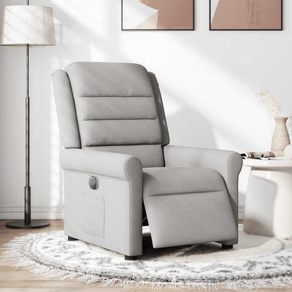 vidaXL Fauteuil relax électrique gris nuage en tissu