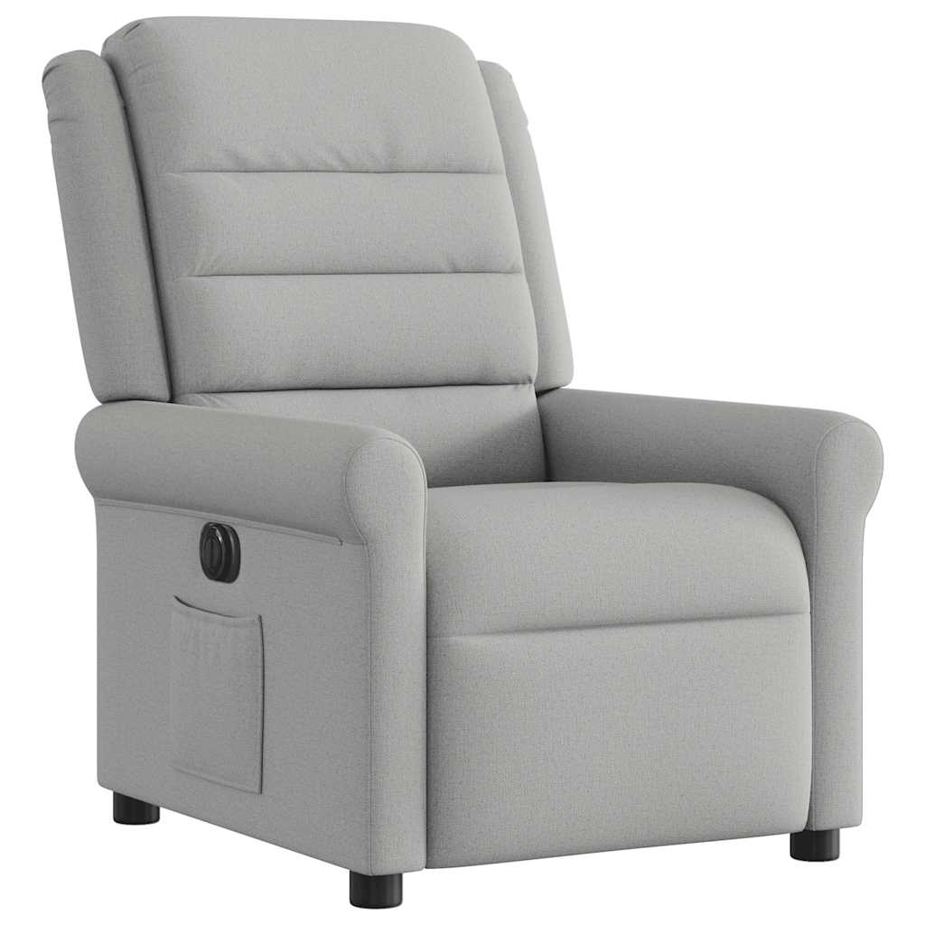 vidaXL Fauteuil relax électrique gris nuage en tissu
