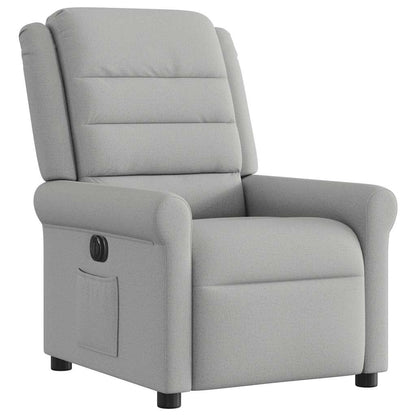 vidaXL Fauteuil relax électrique gris nuage en tissu