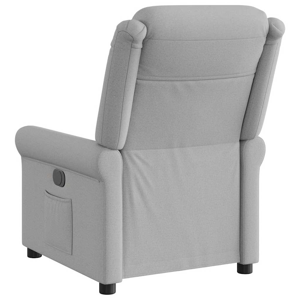 vidaXL Fauteuil relax électrique gris nuage en tissu