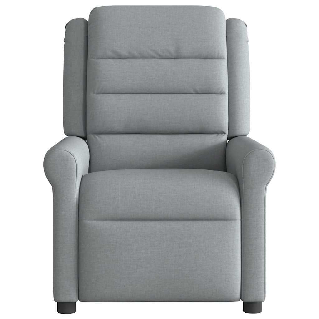 vidaXL Fauteuil de massage électrique Gris clair Tissu