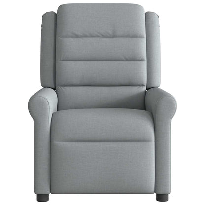 vidaXL Fauteuil de massage électrique Gris clair Tissu