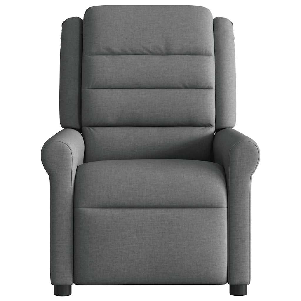 vidaXL Fauteuil de massage électrique Gris foncé Tissu