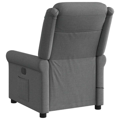 vidaXL Fauteuil de massage électrique Gris foncé Tissu