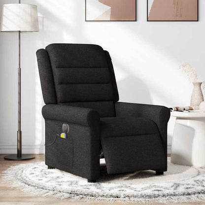 vidaXL Fauteuil de massage électrique Noir Tissu