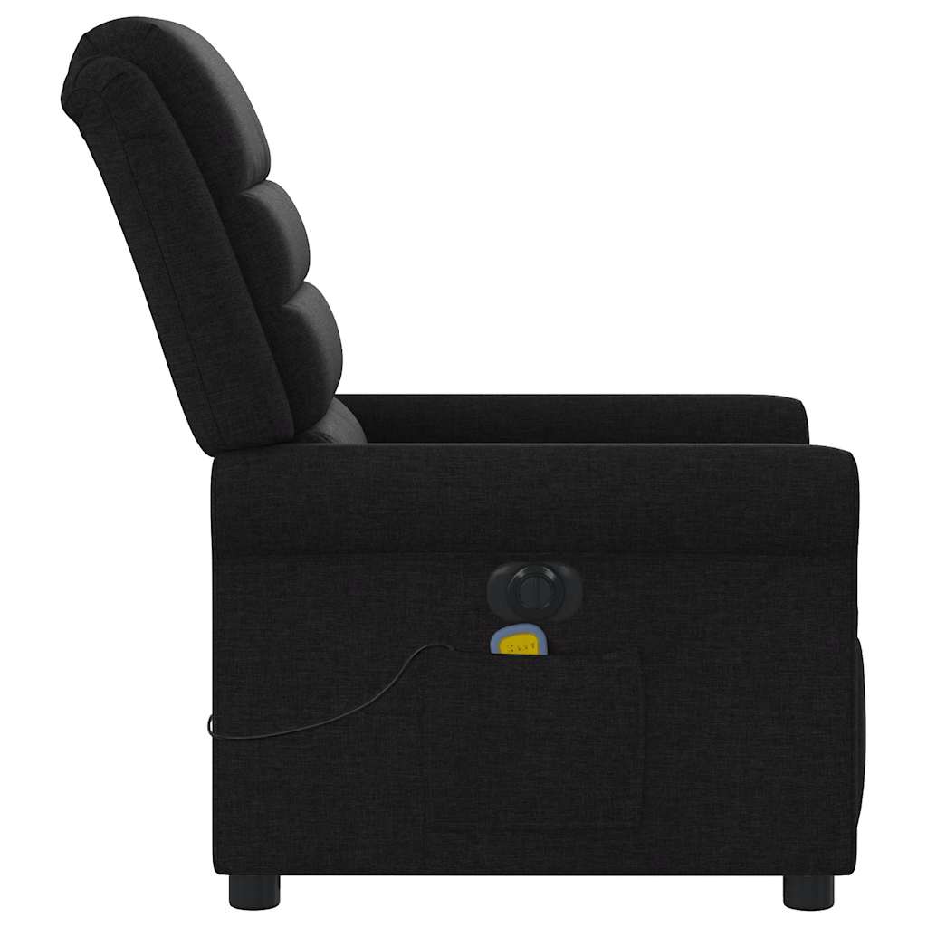 vidaXL Fauteuil de massage électrique Noir Tissu