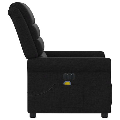 vidaXL Fauteuil de massage électrique Noir Tissu