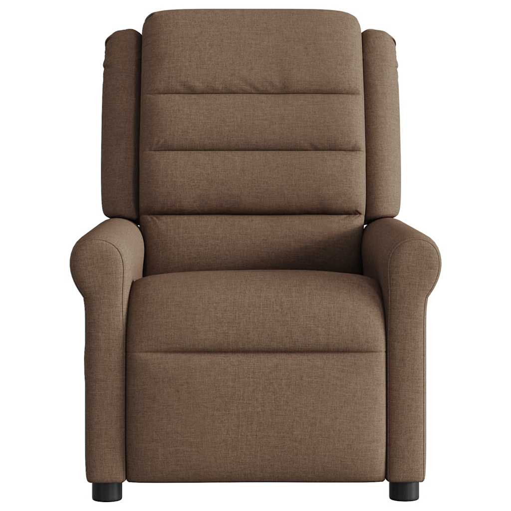 vidaXL Massagesessel Elektrisch Braun Stoff